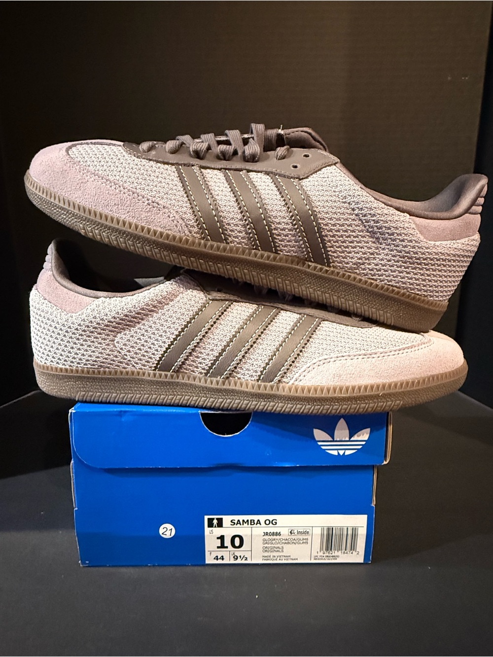 adidas Samba OG Knit Sneakers — Taupe/Grey 10M